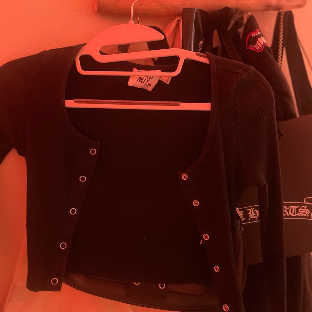 Princess Polly Black Button up Long Sleeve